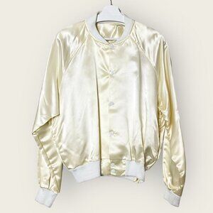 Rare vintage 90s Diamond Dust Lucy Satin Bomber Jacket